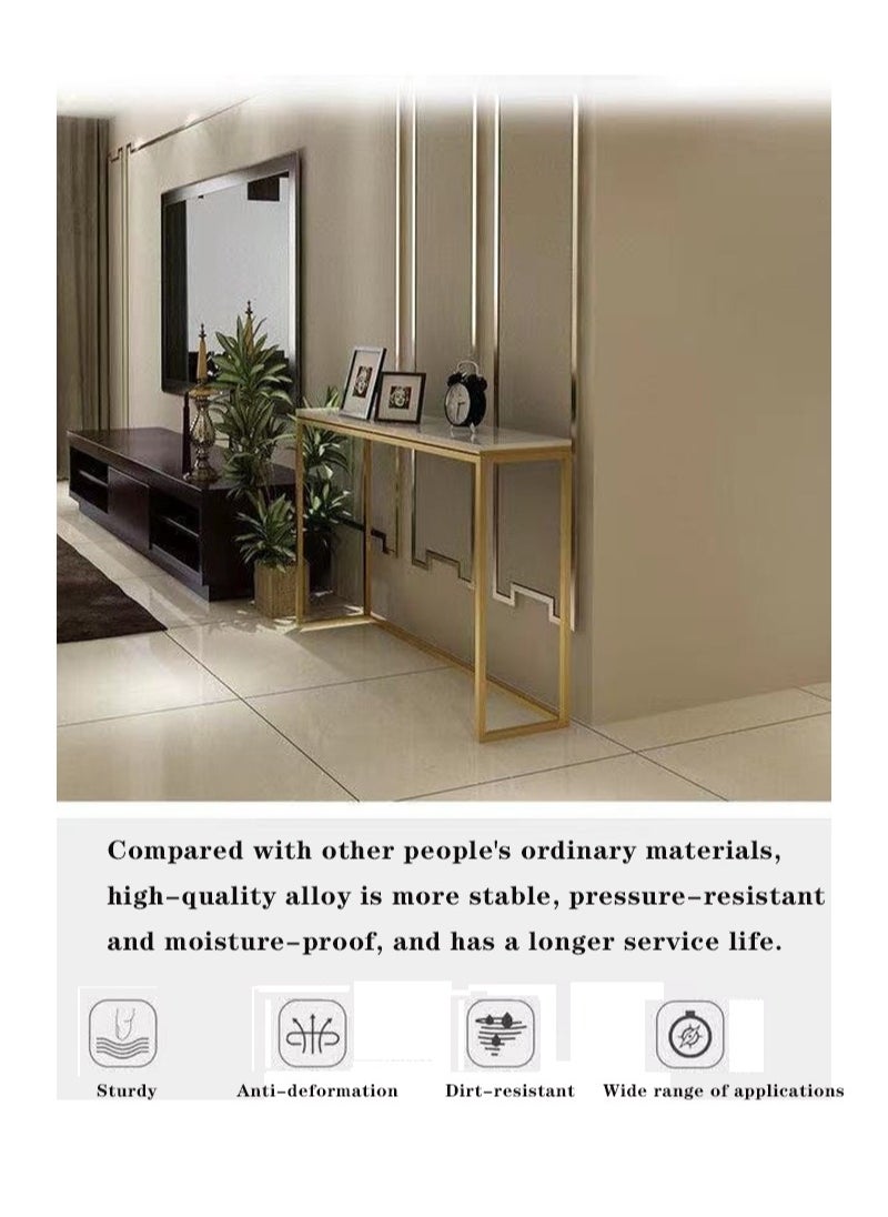 Generic - Modern Simple Console Table Long Table For Living Room Corridor Storage Table Narrow Inlay Gap 100*75*20cm - Image 1