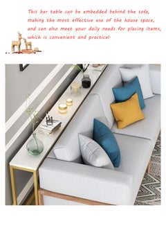 Generic Modern Simple Console Table Long Table For Living Room Corridor Storage Table Narrow Inlay Gap 100*75*20cm  - Image 2