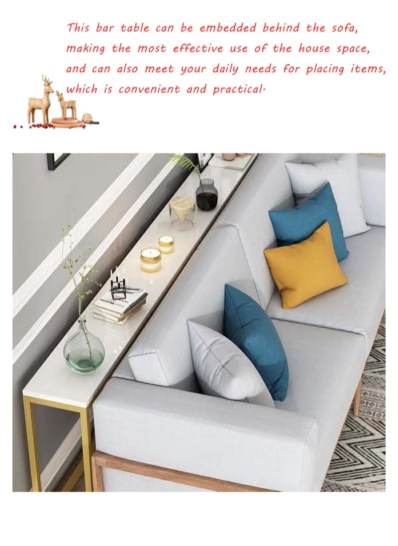 Generic - Modern Simple Console Table Long Table For Living Room Corridor Storage Table Narrow Inlay Gap 100*75*20cm - Image 1