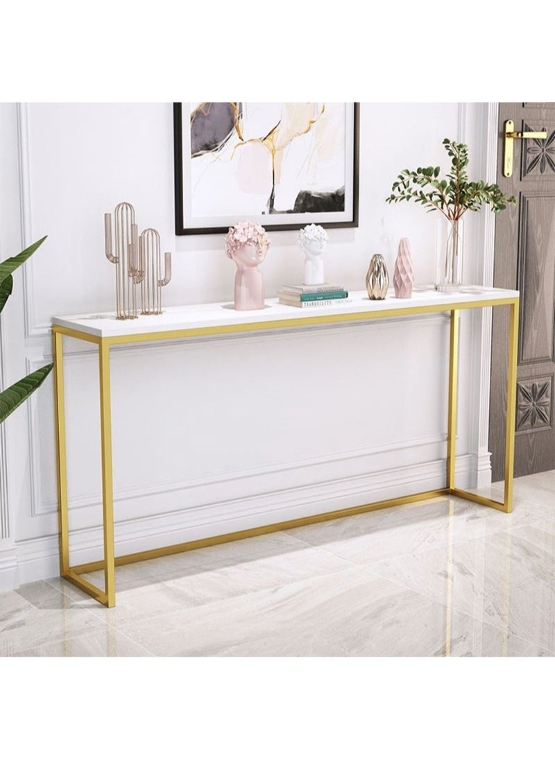Generic - Modern Simple Console Table Long Table For Living Room Corridor Storage Table Narrow Inlay Gap 100*75*20cm - Image 1