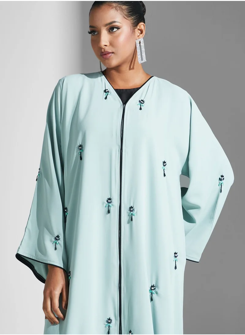 Aara Embellished Floral Abaya