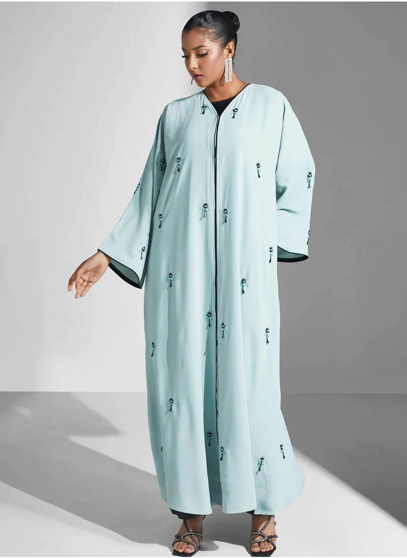 Aara Embellished Floral Abaya