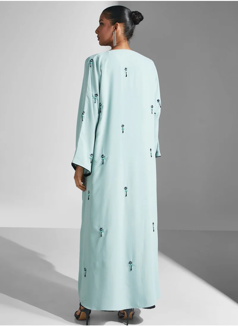 آرا Embellished Floral Abaya