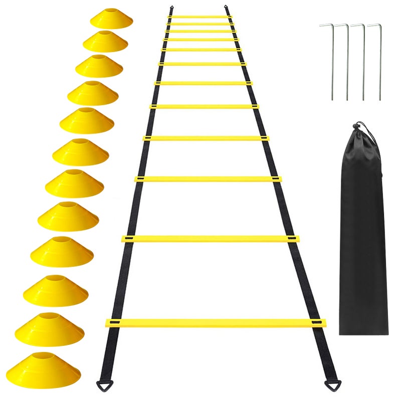 12 Rung Agility Speed Ladder Set 19.7ft for for Soccer Football Fitness Training - Image 1