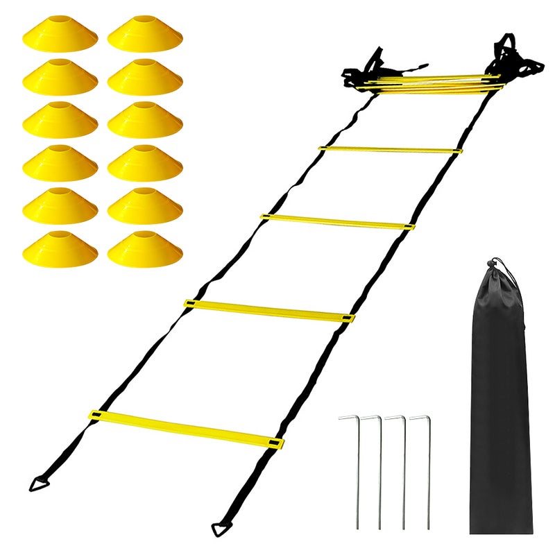 12 Rung Agility Speed Ladder Set 19.7ft for for Soccer Football Fitness Training - Image 2