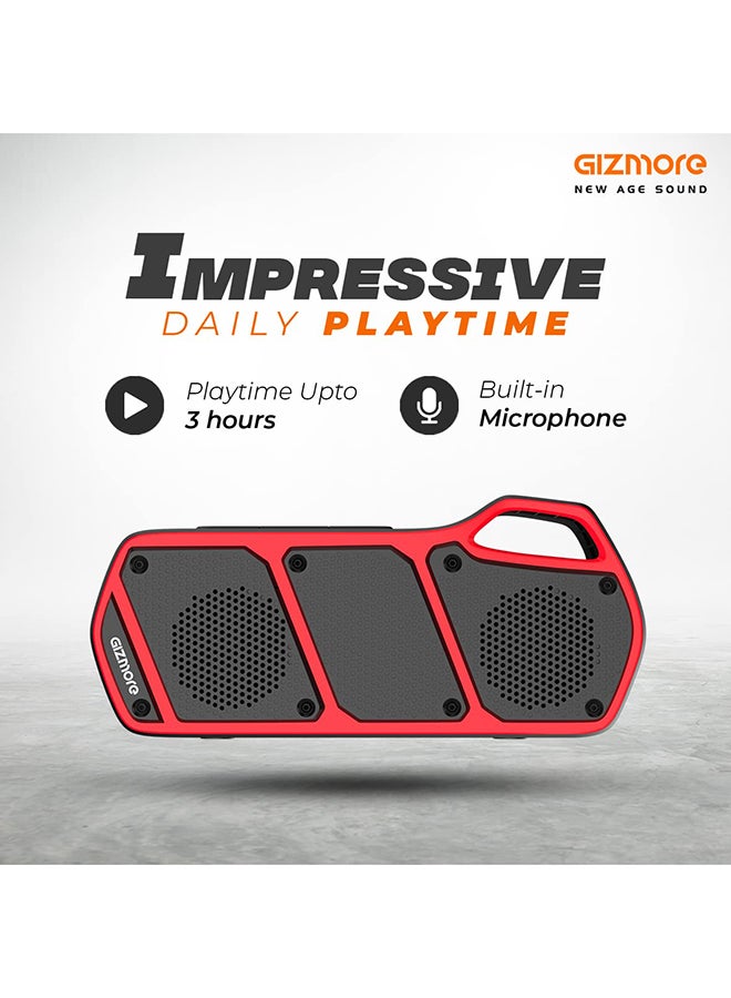 Gizmore Renewed - GIZ MS508 Music Buddy Portable BT Speaker RED  - Image 3