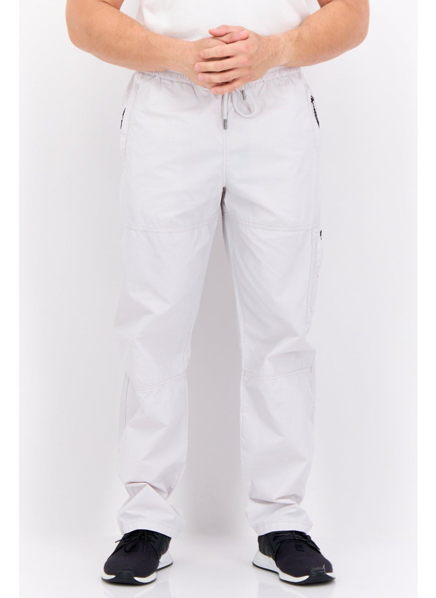 Penfield Men Regular Fit Brand Logo Cargo Pants, Light Grey  - Image 1