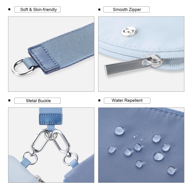 Babysun Mini Zip Around Dual Pouch Wristlet With 2 Straps Wristlet Keychain Wallet for Women Coin Purse Small Cute for Teen Girl - Image 5