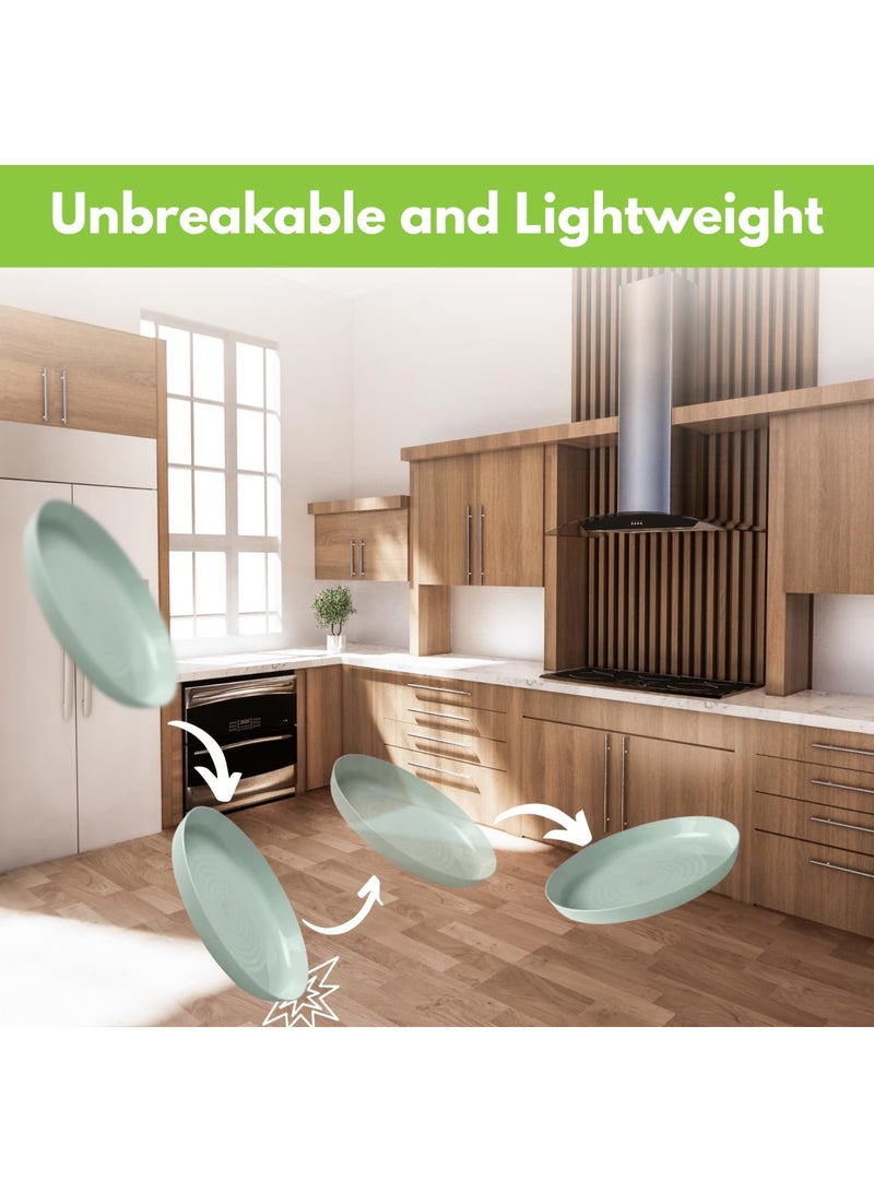 أيكيا مجموعة أطباق عشاء عصرية وصديقة للبيئة مصنوعة من ألياف قش القمح الطبيعية - Image 4