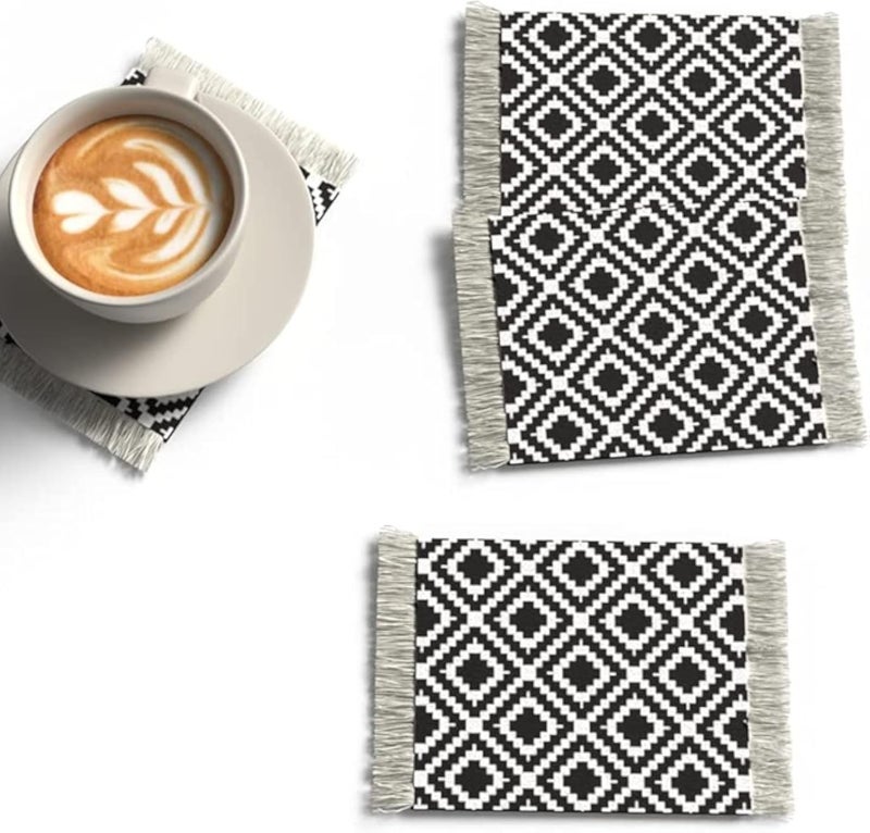 ART MOOD HOME rug coaster design 10 Set of 4 Rug Style Coasters