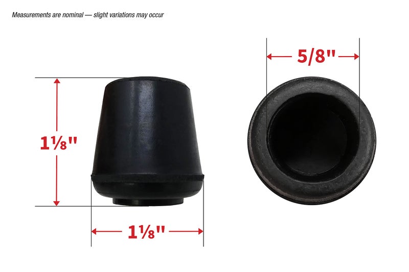 Shepherd Hardware نصائح أرجل مطاطية من شيفرد هاردوير 8759E، 5/8 بوصة (عبوة من 24)، أسود - Image 5