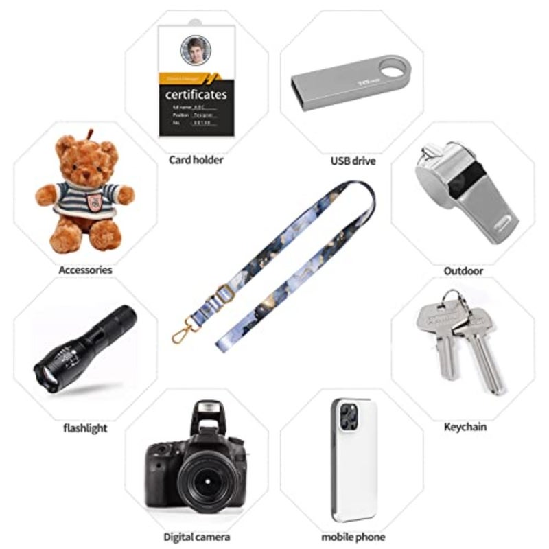 Cell Phone Lanyard, 1x Wrist Lanyards, 1x Adjustable Crossbody Shoulder Neck Strap with 2X Phone Tether Tabs Universal Lanyard for Keys, ID Badges, Card Holder, Most Smartphones - Image 3
