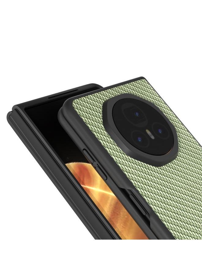 Zaboon Case For Honor Magic V3 Black Frame Carbon Fiber Texture PU Phone Case  - Image 4