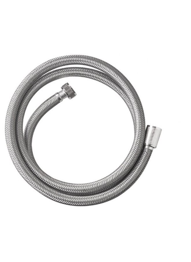 DANUBE HOME Danube Home Milano Nylon Shower Hose 150Cm | Nylon Shower Hose | Rustproof Heat Resistant Leak Proof Shower Hose For Toilet Bathroom Washroom Shower Room - Silver 