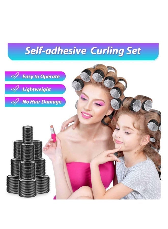 Bukela Rollers Hair Curlers 50 Pcs Set with 24Pcs Hair Rollers 4 Sizes (6 Jumbo Rollers/6 Large Rollers/6 Medium Rollers/6 Small Rollers) / 1 comb and 24 Pcs Hair Clips for Long Medium Short Hai - Image 5