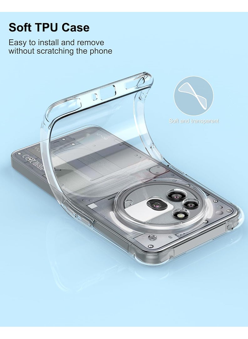 YJS غطاء شفاف لهاتف Nothing Phone 3a Pro 2025، غلاف هاتف من TPU يمتص الصدمات مع زوايا معززة، غلاف واقي مرن وشفاف تمامًا - Image 5