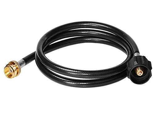 DOZYANT 5 Feet Propane Adapter Hose 1 lb to 20 lb Converter Replacement for QCC1/Type1 Tank Connects 1 LB Bulk Portable Appliance to 20 lb Propane Tank - Safety Certified - Image 1