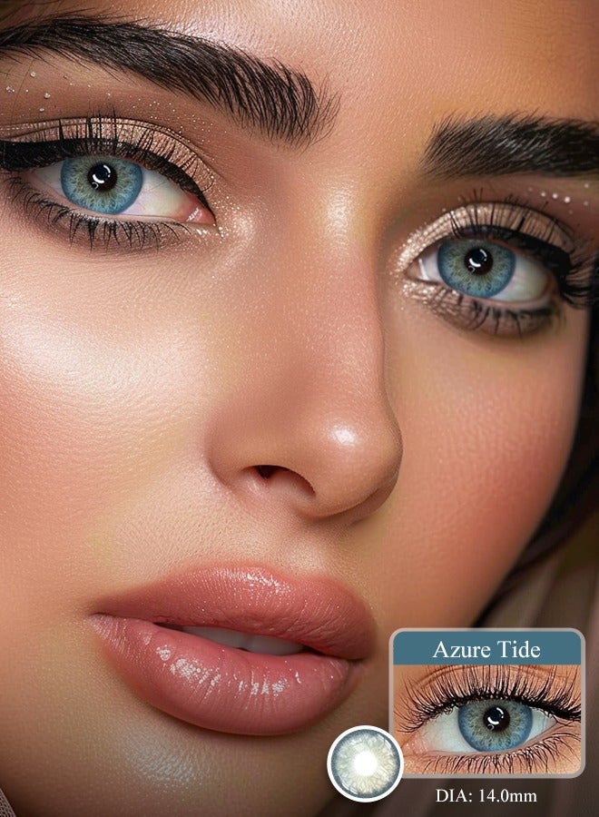 سيدة جديدة عدسات لاصقة ملونة زرقاء من فريش ليدي للاستخدام السنوي - Image 1