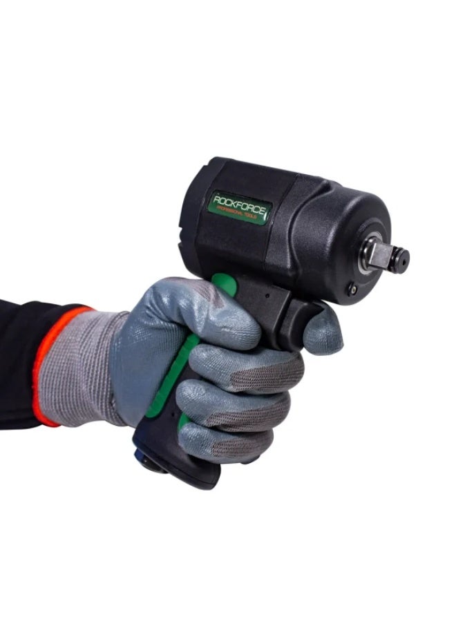 ROCKFORCE Compact Air Impact Wrench 1/2" Drive, 1200Nm Torque, 11000 RPM, 6.3 Bar, Lightweight 1.2kg, Forward/Reverse & Power Control - Image 4