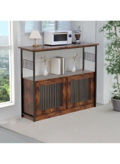 AGD Coffee Corner Cabinet, Sideboard, Large Capacity Buffet Cabinet for Living Room Kitchen Office 100*34.5*85cm  - Image 3