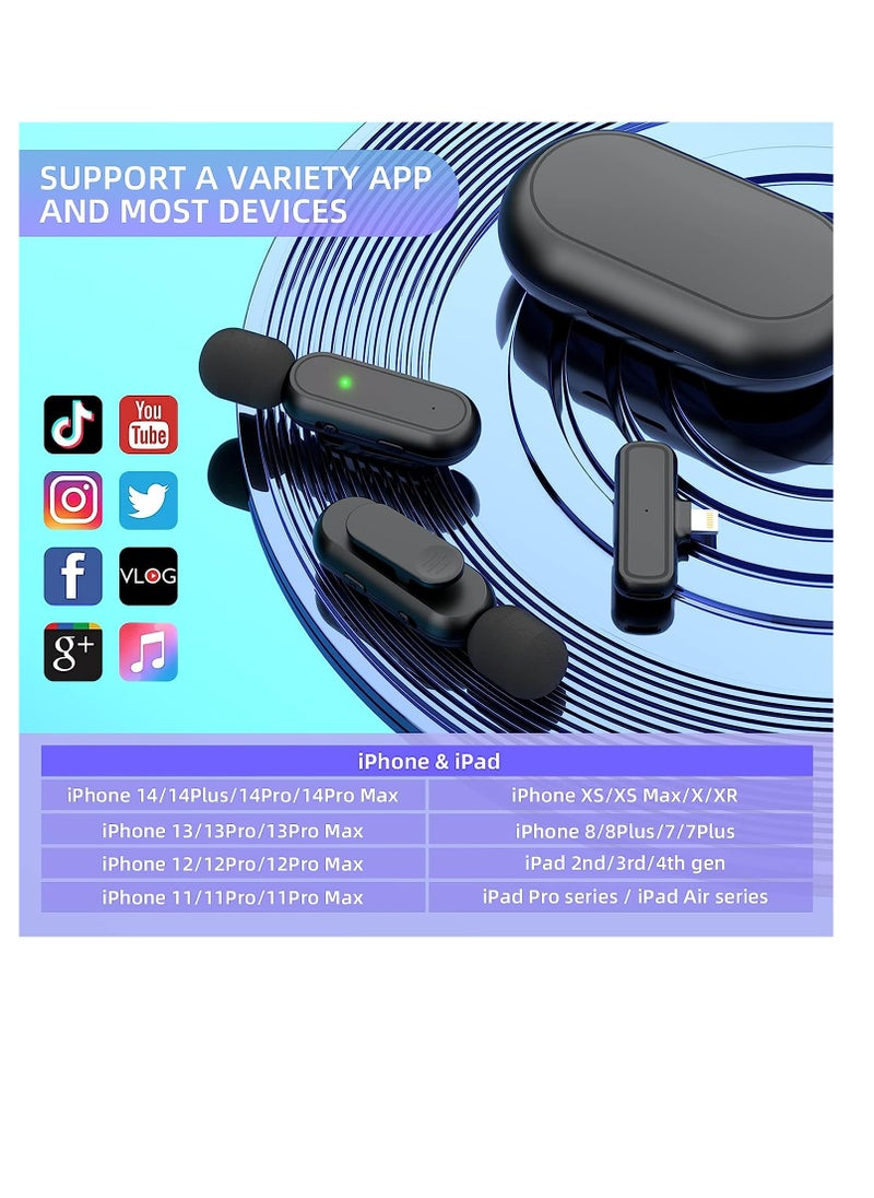 Arabest - Wireless Microphone , 7 Hours Battery Life,Mini Microphone 3 Mode Denoising for Video Recording and Vlog - Image 1