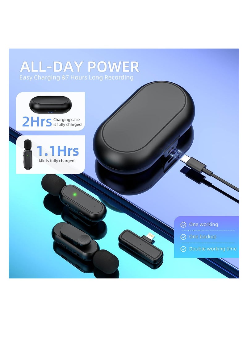 Arabest - Wireless Microphone , 7 Hours Battery Life,Mini Microphone 3 Mode Denoising for Video Recording and Vlog - Image 1
