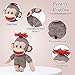 Plushland Adorable Sock Monkey The Original Traditional Hand Knitted Stuffed Animal Toy Giftfor Kids Babies Teens Girls and Boys Baby Doll Present Puppet 6 Inches Curioso - Image 4