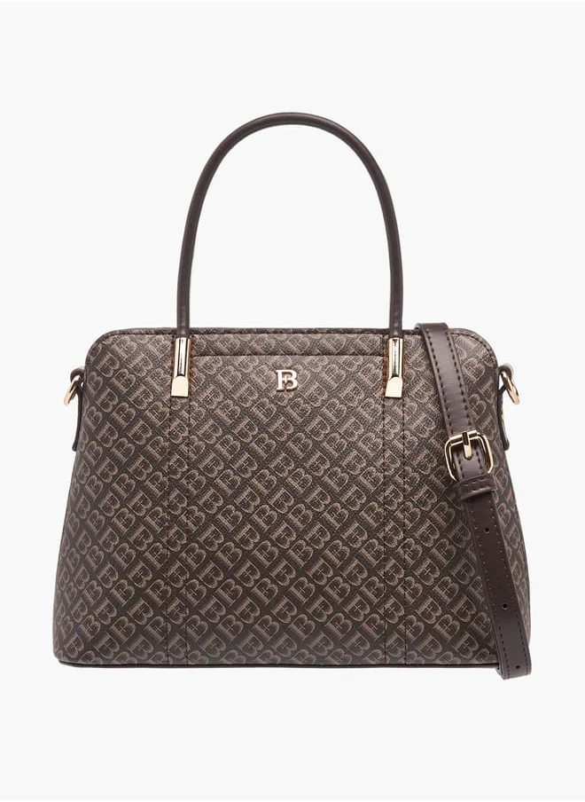 Flora Bella By Shoexpress Womens Textured Totebag With Zip Closure And Detachable Strap