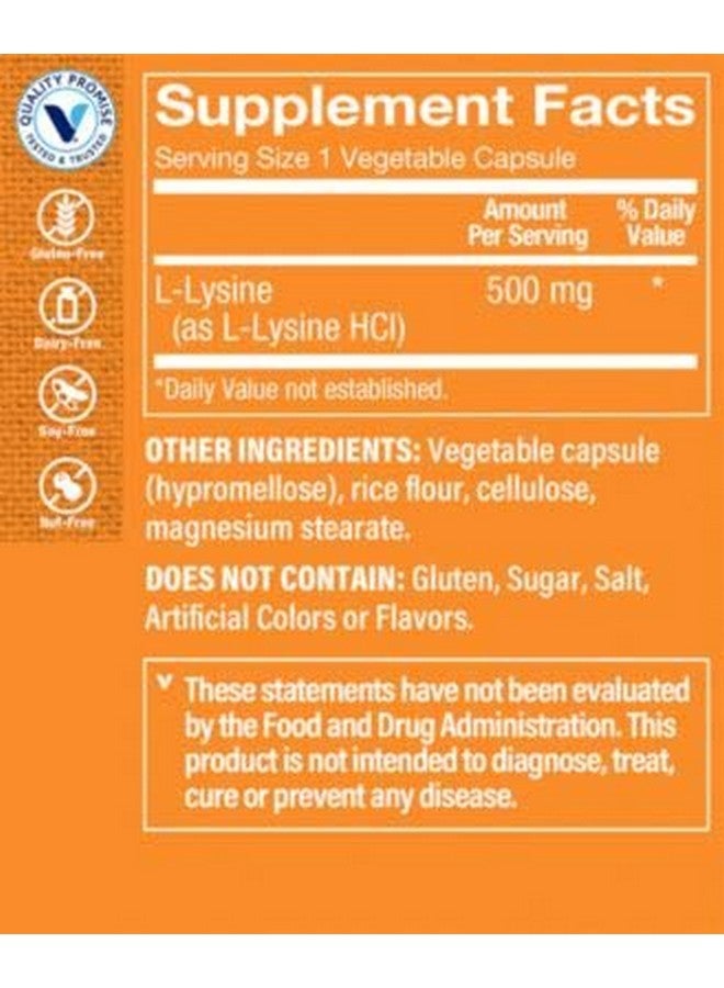 The Vitamin Shoppe L Lysine 500Mg Once Daily (300 Capsules) - Image 3
