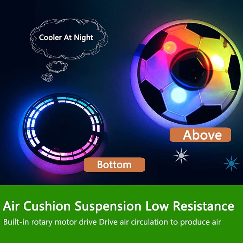 vGRASSP Hover Soccer Ball, Soft Eva Material Foam Bumper Air Indoor Football Made in India for Kids, Toy with Multi Colour LED Lights, Best Gifts for Toddlers, Boys and Girls (Color as per Stock) - Image 2
