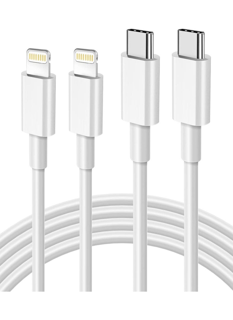 Generic - 2 Pack USB C to Lightning Cable 1 M, Power Delivery iPhone Cables Type C iPhone Charger Cord Fast Charging Compatible iPhone 14 13 12 11 Pro Max X XS XR 8 7 6s Plus SE - Image 1