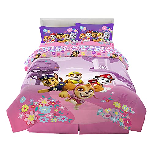 Franco Kids Bedding Super Soft Comforter and Sheet Set 5 Piece Full Size Paw Patrol Girls