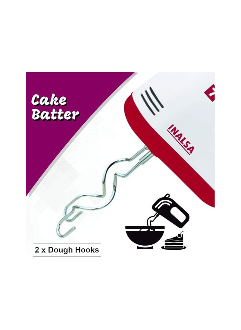 Inalsa - Inalsa Hand Mixer Easy Mix-200W with 7 Speed Control & Detachable Stainless-Steel - Image 1