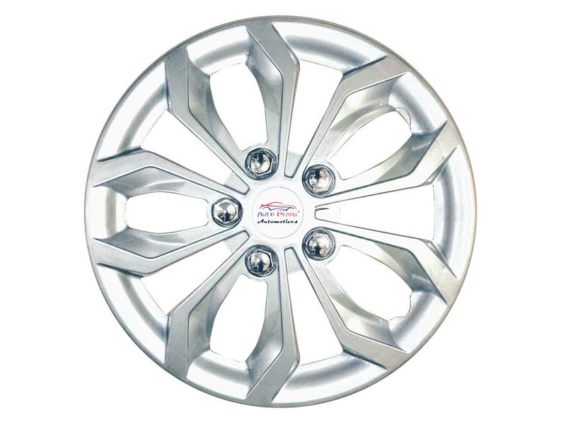 Auto Pearl Car Full Silver Wheel Cover Caps 12 Inches Press Type Fitting for - Alto STD - Image 2