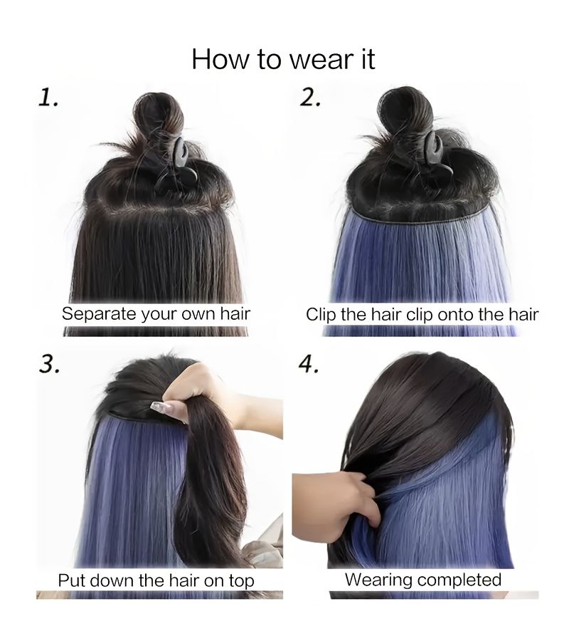22 Inch Long Straight Synthetic Hair Extension North Star Color 55 Liters Package - Image 2