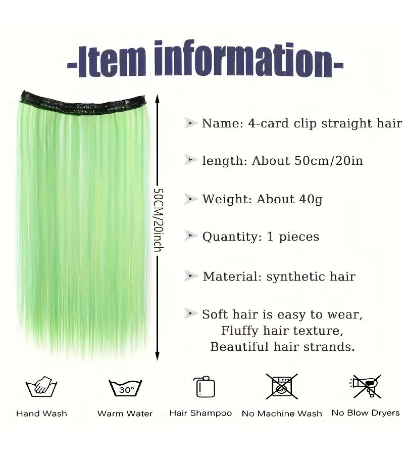22 Inch Long Straight Synthetic Hair Extension North Star Color 55 Liters Package - Image 4