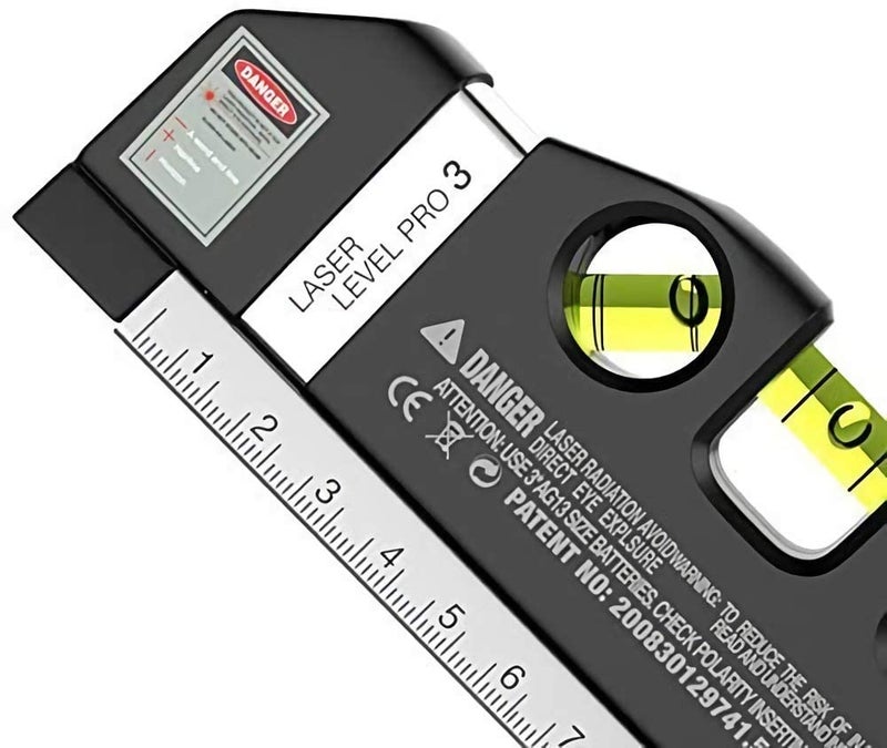 Eis Laser Level Pro 03 Plastic Horizon Vertical Measure Aligner Bubbles Ruler Multifunction Leveler Tool Black 03 | Horizon Vertical Measure Aligner Bubbles Ruler Multifunction Pack 1 - Image 4