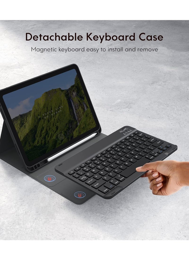 ELTRAZONE - Keyboard Case for iPad 10th Generation 10.9inch - 2022, Detachable Bluetooth Keyboard, Stand Folio Keyboard Cover with Pencil Holder, Rechargeable - Image 1