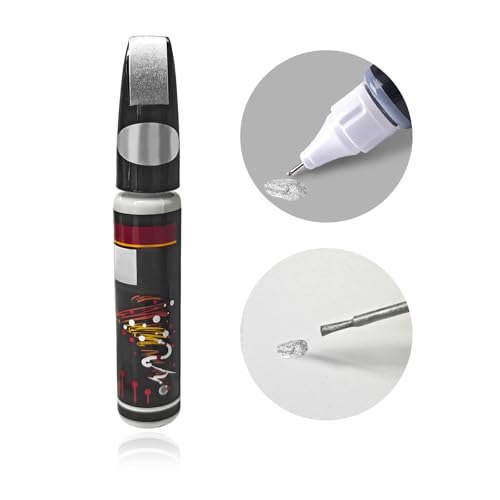 DXNQ Touch Up Paint for Cars TwoInOne Auto Scratch Repair Gloss Fill Paint Pen Easy Quick SpecialPurpose Scratch Remover Touch Up Paint Pen for Vehicles Car Accessories Silver Gray - Image 1