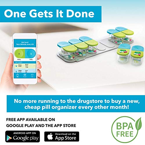 Sagely Smart XL Weekly Pill Organizer - Sleek AM/PM Twice a Day Pill Box with Free Smartphone Reminder App and 7 Day Travel Containers (Large Enough to Fit Fish Oil and Vitamin D Supplements) - Image 4