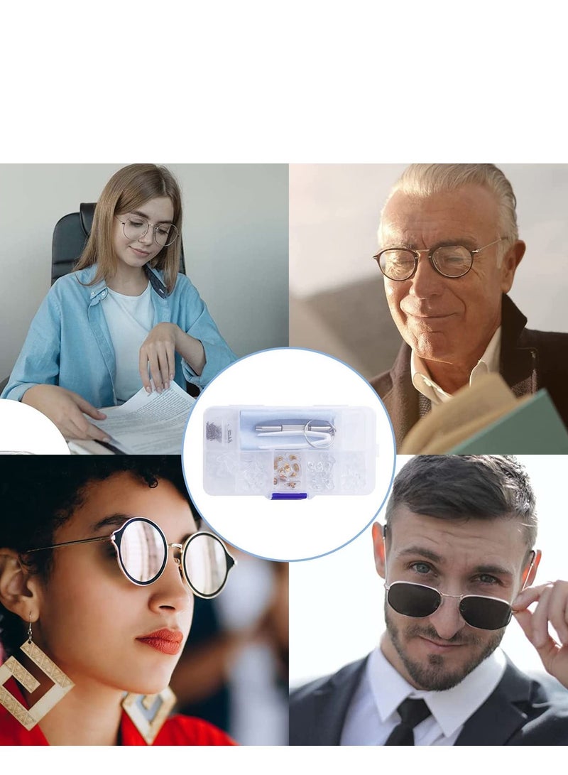 Adhesive Eye Glasses Nose Pads, 25 Pairs Glasses Nose Pads Silicone Screw-in Nose Pad Anti-Slip Nose Pads Eyeglass Repair Kit with Screws Screwdriver Tweezers and Cleaning Cloth - Image 4