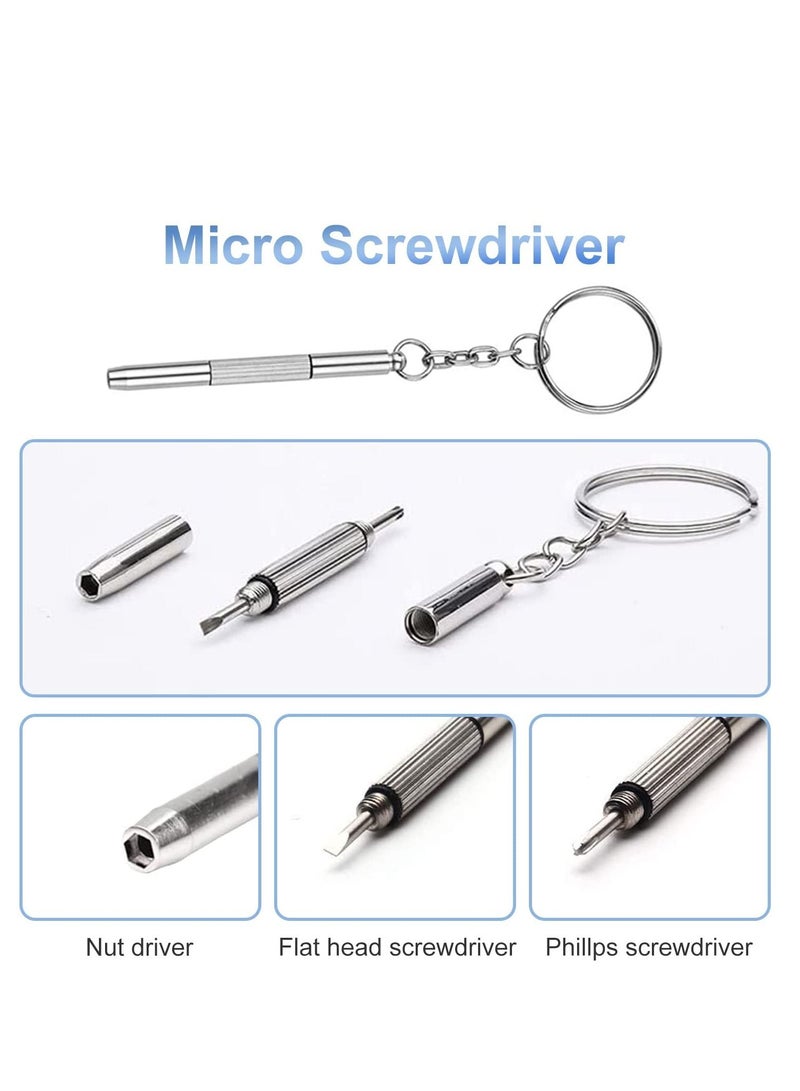 Adhesive Eye Glasses Nose Pads, 25 Pairs Glasses Nose Pads Silicone Screw-in Nose Pad Anti-Slip Nose Pads Eyeglass Repair Kit with Screws Screwdriver Tweezers and Cleaning Cloth - Image 5