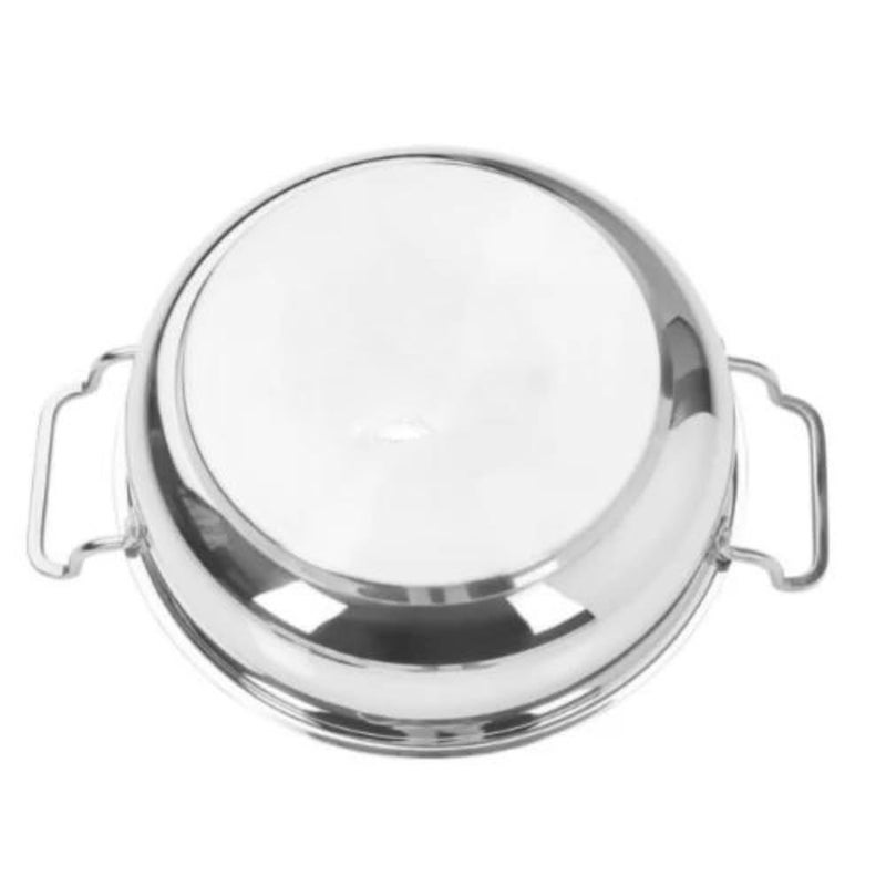 DONIV DONIV Majestic Stainless Steel Sandwich Bottom Kadai with Lid, 24 cm/3.2 LTR Capacity, Heavy Bottom & Side Handles, Kadai for Cooking, Induction & Gas Base, ISI Certified, 5 Years Warranty, Pack of 1 - Image 4