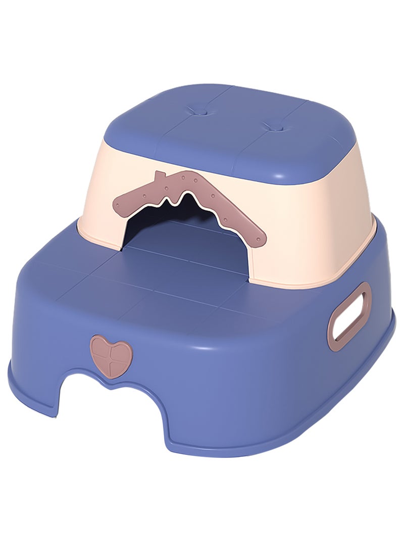Eazy Kids - 2-In-1 Baby Step Stool With Durable Material - Blue - Image 1