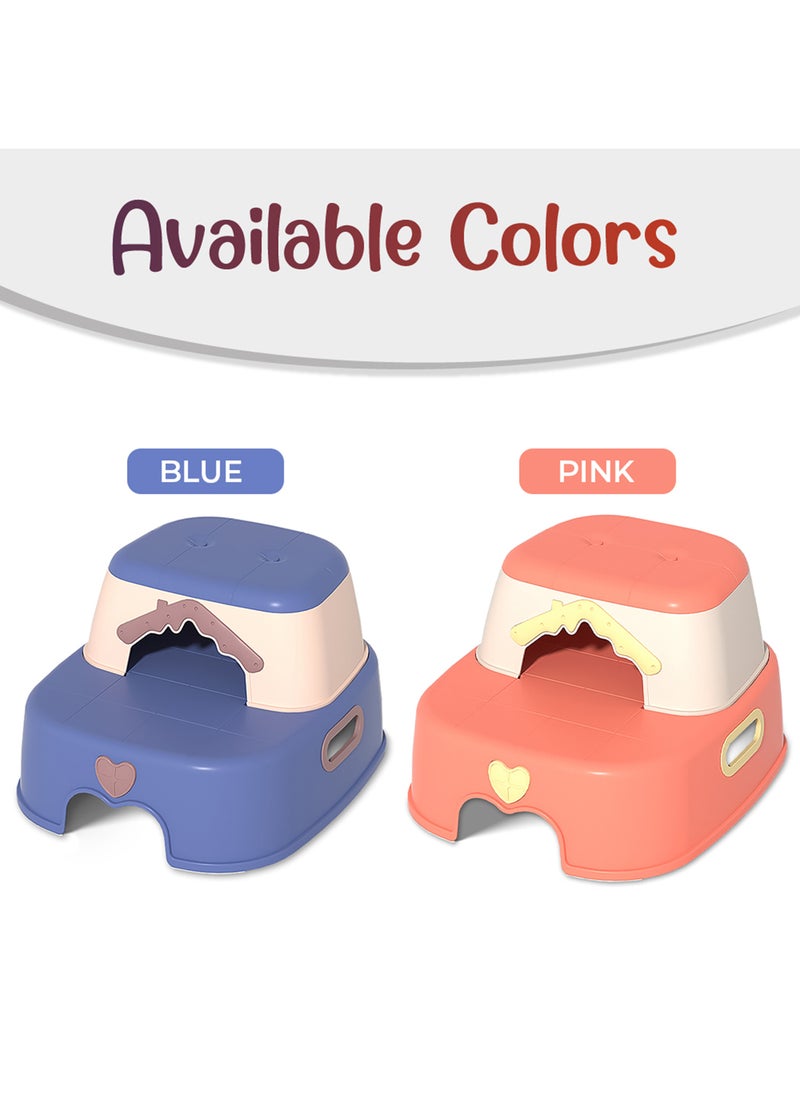 Eazy Kids - 2-In-1 Baby Step Stool With Durable Material - Blue - Image 1