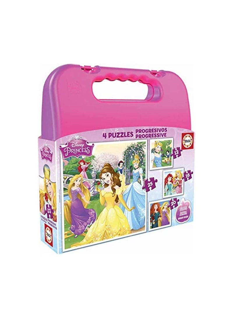 EDUCA Disney Princess Progressive Puzzle Case 73pcs - Image 2