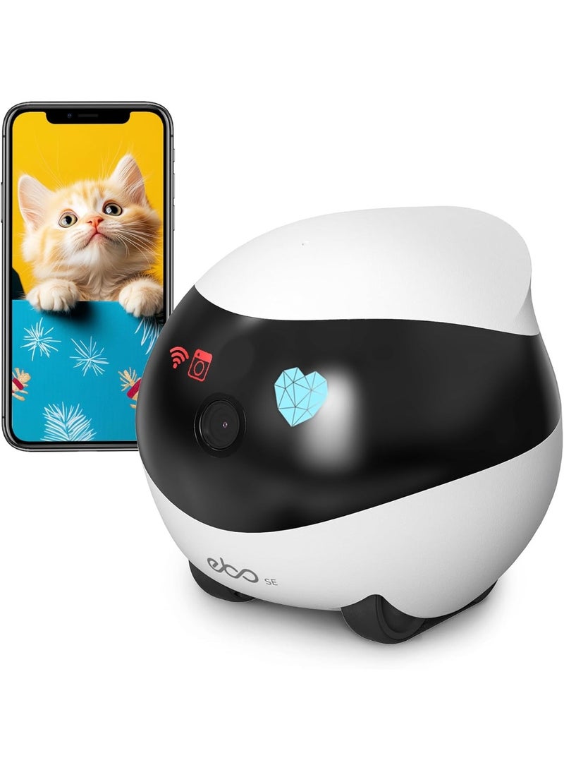 Enabot EBO SE Smart Pet Robot Camera with Wheels – 1080P HD Indoor Security Cam, Auto Patrol, Two-Way Audio, Night Vision - Image 1