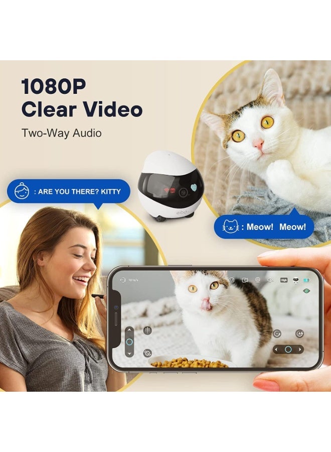 Enabot EBO SE Smart Pet Robot Camera with Wheels – 1080P HD Indoor Security Cam, Auto Patrol, Two-Way Audio, Night Vision - Image 3