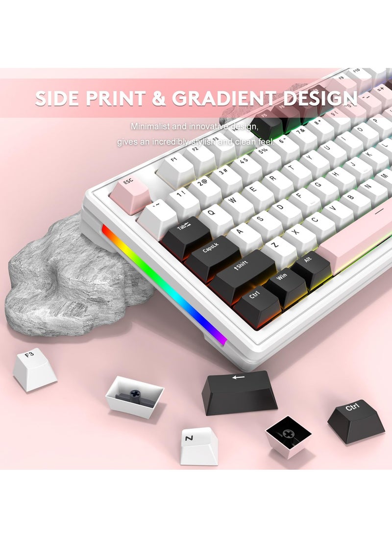Attack Shark Attack Shark M87 Mechanical Gaming Keyboard RGB Backlit Compact Hot-Swappable Programmable USB-C/Bluetooth/2.4GHz Rechargeable Office Keyboard for Win/MAC  - Image 3
