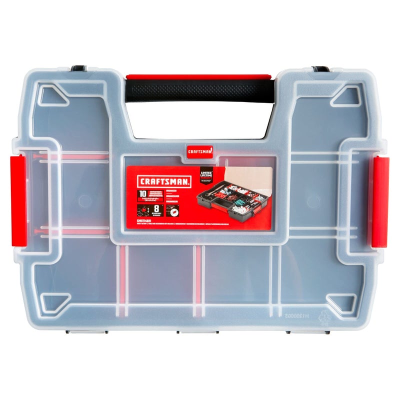 CRAFTSMAN Storage Organizer, Small Parts Organizer, 3-Packs with 10-Compartments, Lid Includes Secure Latch (CMST60964M) - Image 2